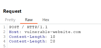 Screenshot of Burp Suite testing HTTP Request Smuggling vulnerabilities in a security assessment.